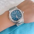 Miniatyrbild 4 av 7: SKMEI Klocka Business Men Quartz Watch Zircon Fashion Armbandsur - Silver + Blå