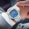 Miniatyrbild 5 av 7: SKMEI Klocka Business Men Quartz Watch Zircon Fashion Armbandsur - Silver + Blå