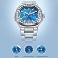 Miniatyrbild 6 av 7: SKMEI Klocka Business Men Quartz Watch Zircon Fashion Armbandsur - Silver + Blå