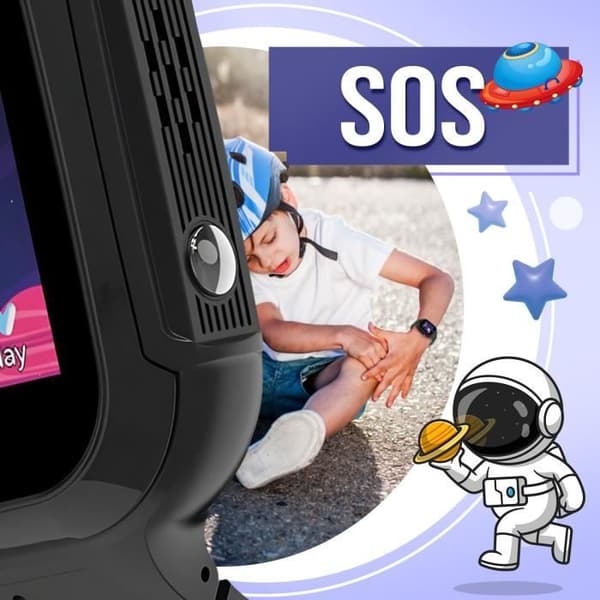 Barns WiFi Connected Watch med SIM-kort Videosamtal och GPS Forever Black
