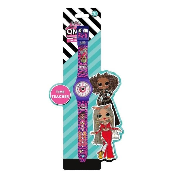 Klocka för barn - LOL SURPRISE - OMG-7517-3 - Färggeslband - Silikonarmband - Analoga visningar