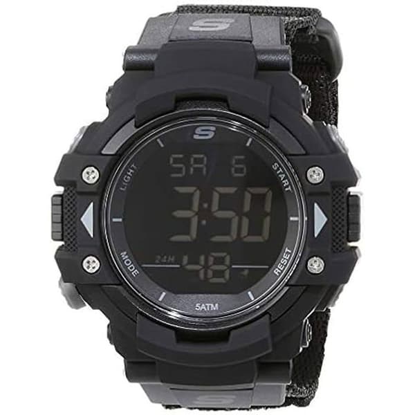 Skechers Ruhland herrklocka - 45 mm fodral - digitalt urverk - polyuretanarmband