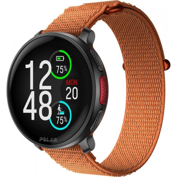Polar Hook & Loop nylonarmband, orange, M-L
