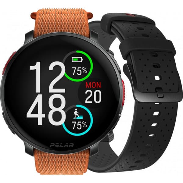 Polar Vantage V3 -premiummotionsklocka, svart + Hook & Loop-nylonrem