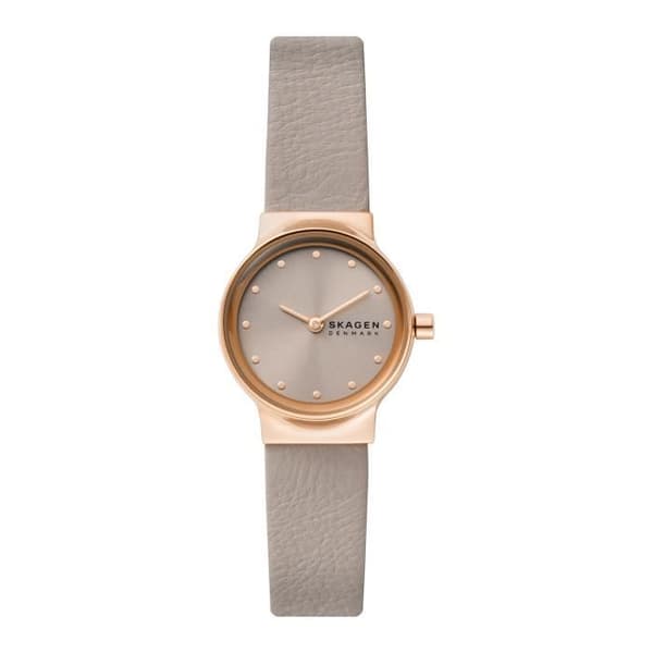 Skagen - Damklocka - Kvarts - Analog - Grått läderband - SKW3005