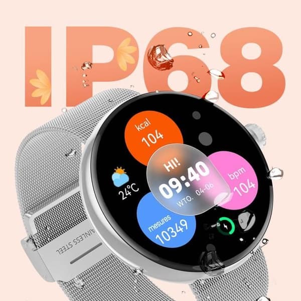 Connected Watch - Forever - Forevive 5 Fashion - Elegant - Hälsospårning - Bluetooth-samtal