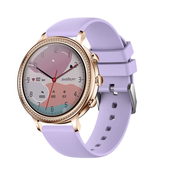 Vanntett elegant Smarwatch for kvinner med to stropper-Helsefunksjoner - Gull