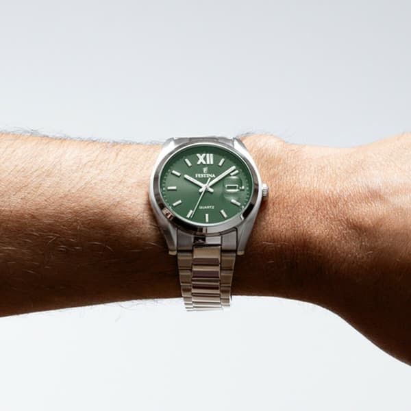 Herrklocka Festina F20707/5 Grön Silvrig (Ø 40 mm)
