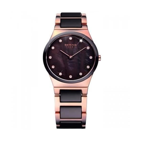 Klocka - BERING - 32230-765 - Kvarts - Analog - Brun Keramik