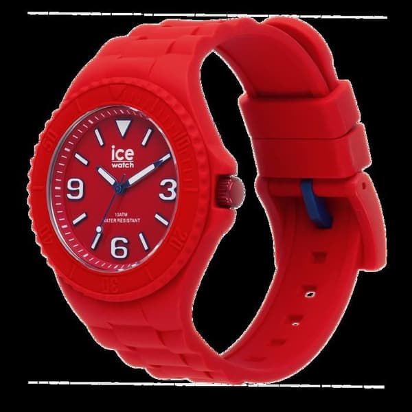 ICE WATCH Herrklocka - Analog Quartz - Röd silikonrem - Vattentålig 10 Atm