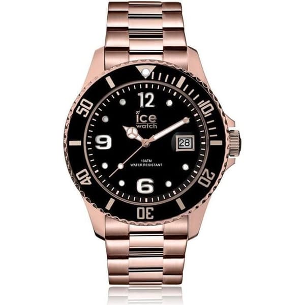 Klocka - ICE-WATCH - ICE-stål - Rose-guld - Metallarmband - Svart urtavla