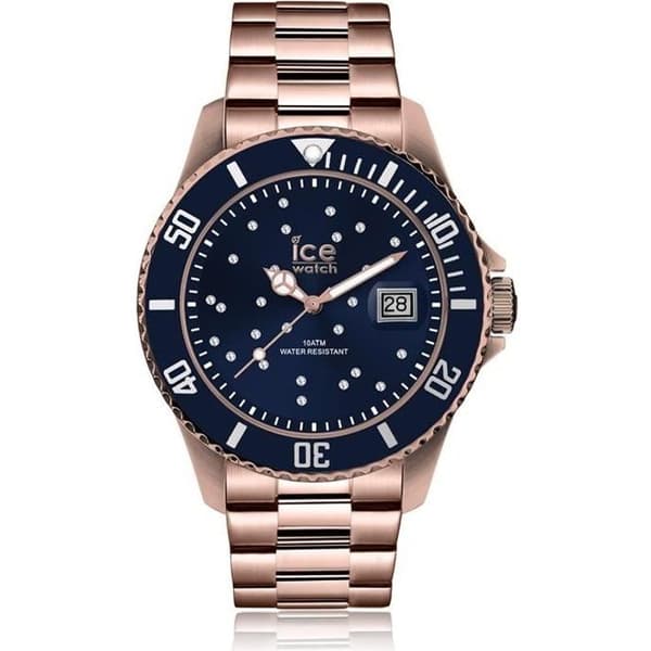 Montre ICE-WATCH - ICE steel Blue cosmos rosé-guld - Kvinna - Armband i metall - 016774 (Medium)