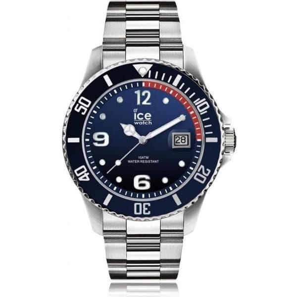 Ice-Watch - ICE stål Marint silver - Blått herrur med metallband - 015775 (Large)