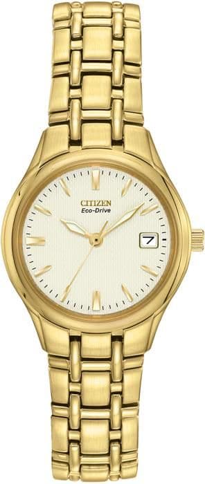 Damklocka - Citizen - Eco-Drive EW1262-55P - Guldpläterat stål - 5 Atm vattentät - Chic stil