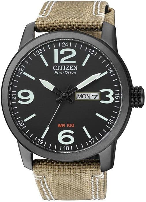 Klocka - Citizen - BM8476-23EE - Eco-Drive - Beige och svart - Vattentät 10 Atm
