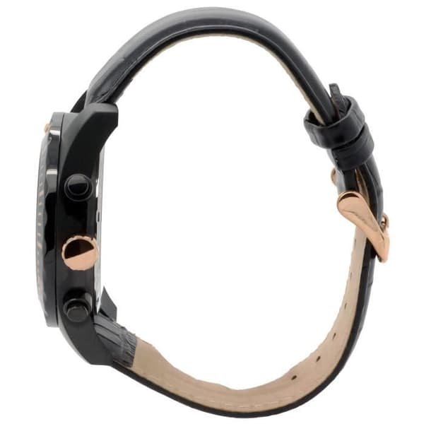 Klocka - ORPHELIA - 153-6901-44 - Quartz - Svart Läder - Chronograf 44mm