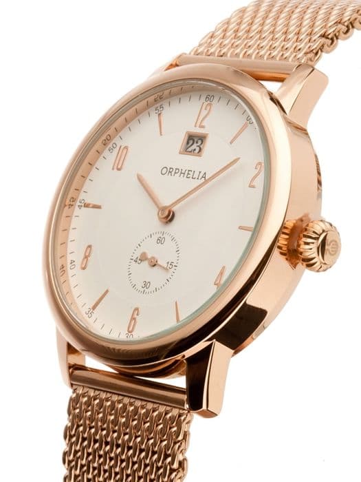 Klocka - ORPHELIA - 122-9706-17 - Kvarts - Analog - Rostfritt stål Ip-rosé
