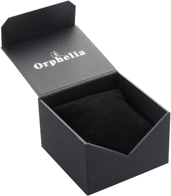ORPHELIA - Herrklocka - Analog kvarts - Svart läderarmband - 132-6710-44