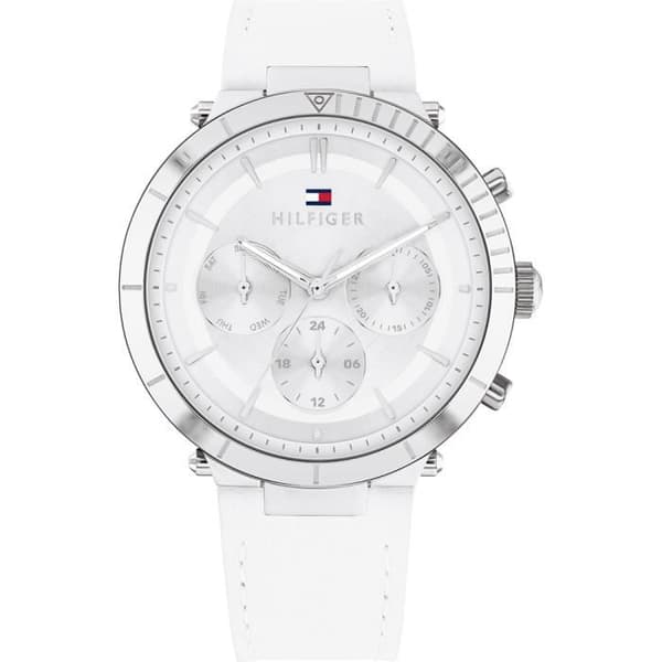 Damklocka - Tommy Hilfiger - 1782352 - Kvarts - Vitt läder - Vattentät 5 Atm