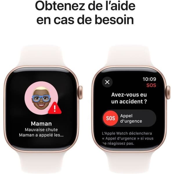 Apple Watch Series 10 GPS + Cellular - 46 mm - Rose Gold Aluminiumfodral - Light Blush Sport Band - M/L