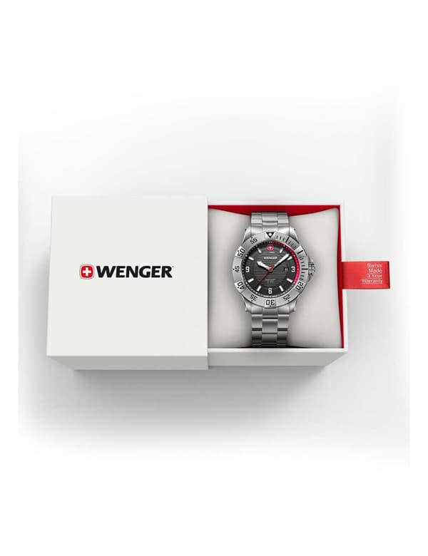 Mens Watch Wenger 01.0641.139, Quartz, 43mm, 20ATM