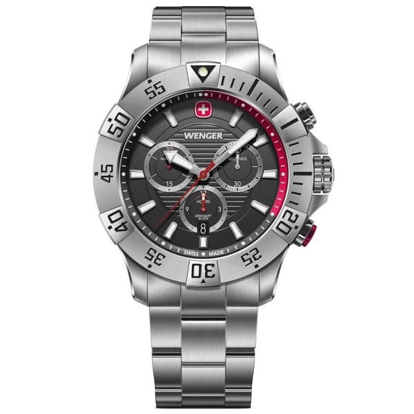Mens Watch Wenger 01.0643.123, Quartz, 43mm, 20ATM