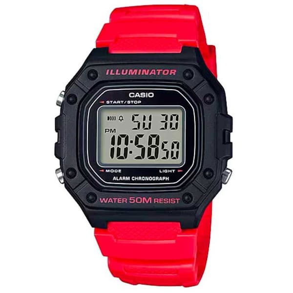Casio W-218h-4b Klocka Röd
