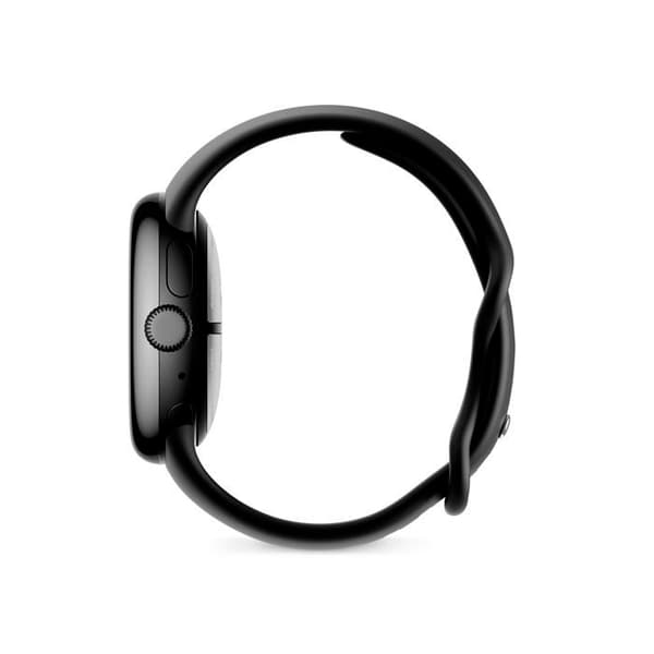 Google Pixel Watch 2 ansluten klocka – Mattsvart aluminiumfodral – Volcanic Black sportrem – Wifi