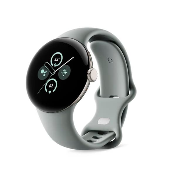 Google Pixel Watch 2 Smartwatch Guld aluminiumfodral Sage Green Sport Band Wifi