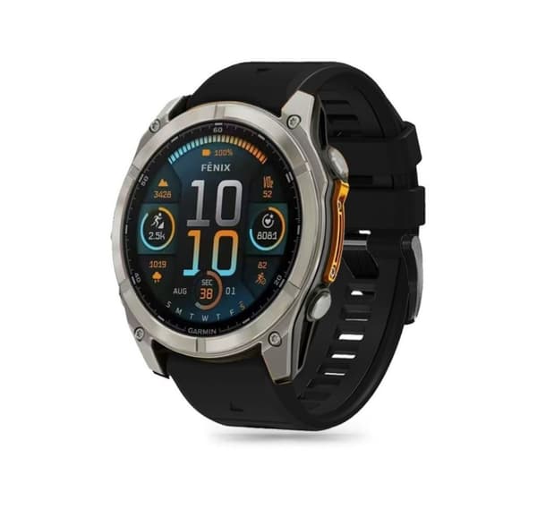 Tech-Protect klokkerem Silikon Garmin fenix 5/6/6 Pro/7/E/8 47mm, svart