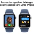 Miniatyrbillede 4 af 5: Apple Watch SE GPS + Cellular - 40 mm - Silver aluminiumfodral - Denim sportband - S/M
