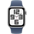 Miniatyrbillede 2 af 5: Apple Watch SE GPS + Cellular - 40 mm - Silver aluminiumfodral - Denim sportband - S/M