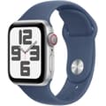 Miniatyrbillede 1 af 5: Apple Watch SE GPS + Cellular - 40 mm - Silver aluminiumfodral - Denim sportband - S/M