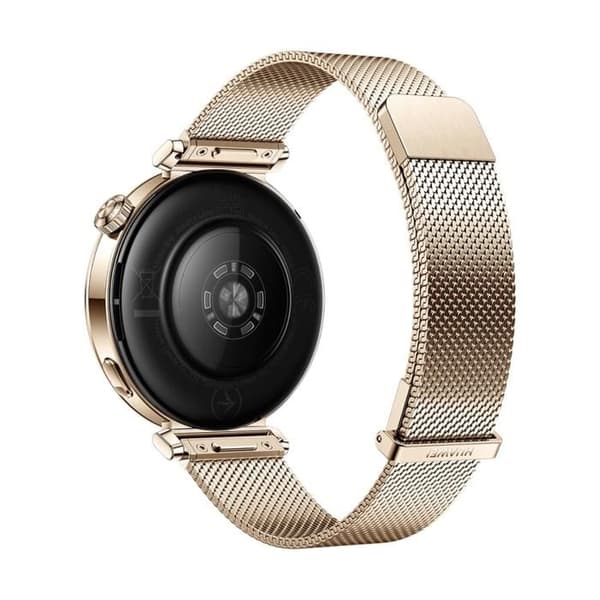 Huawei WATCH GT 5 41 mm guldklockan har en 1,43-tums Super AMOLED-skärm, erbjuder avancerad hälsoövervakning med mer än 100 övervakningslägen