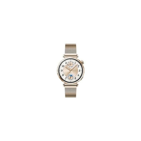Huawei WATCH GT 5 41 mm guldklockan har en 1,43-tums Super AMOLED-skärm, erbjuder avancerad hälsoövervakning med mer än 100 övervakningslägen