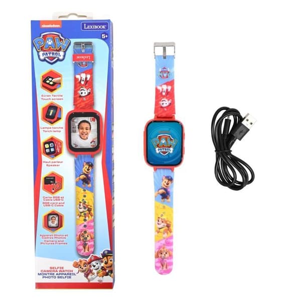 Paw Patrol färgskärmsklocka med kamera och 8 GB minneskort Multifärg