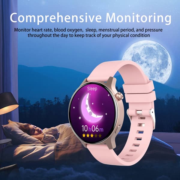 INF Rose Gold Smartwatch med Advanced Health & Fitness Tracking