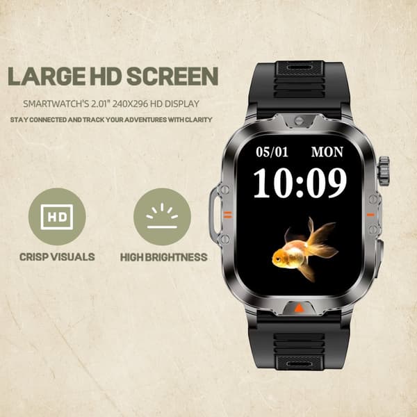 INF Smartklokke med 3D Dynamic Dial og Fitness Tracking