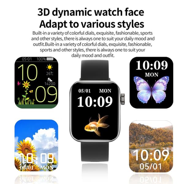 INF Smart Watch med Bluetooth-opkald og sundhedsovervågning - Sølv
