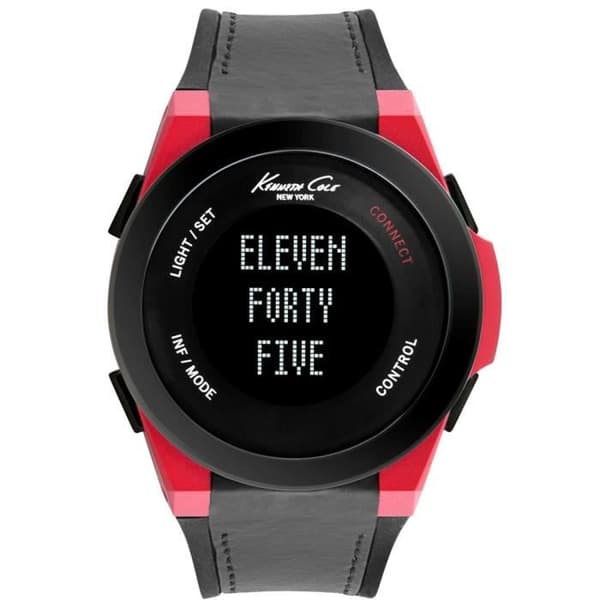 Digital klocka - KENNETH COLE - TEKNOLOGI 100 - Quartz - Svart/Röd - Unisex