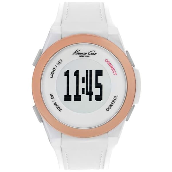 Klocka - Kenneth Cole - 10023871 - Kvarts - Alfanumerisk - Vit Resin
