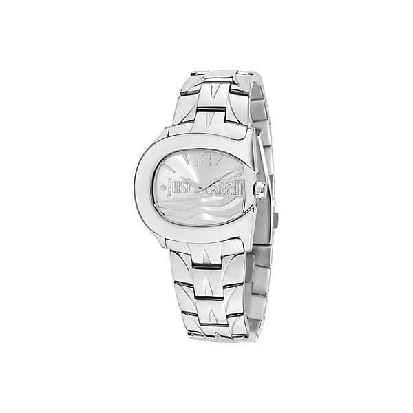 Klocka - Just Cavalli - BÄLTE - Rostfritt stål - Silverurtavla - 37 mm