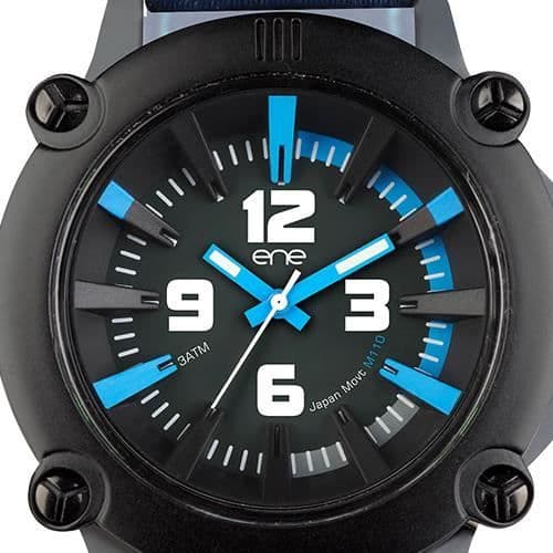 Herrklocka - Ene Montres - UE72371 - Blå nylonrem - Analog Quartz