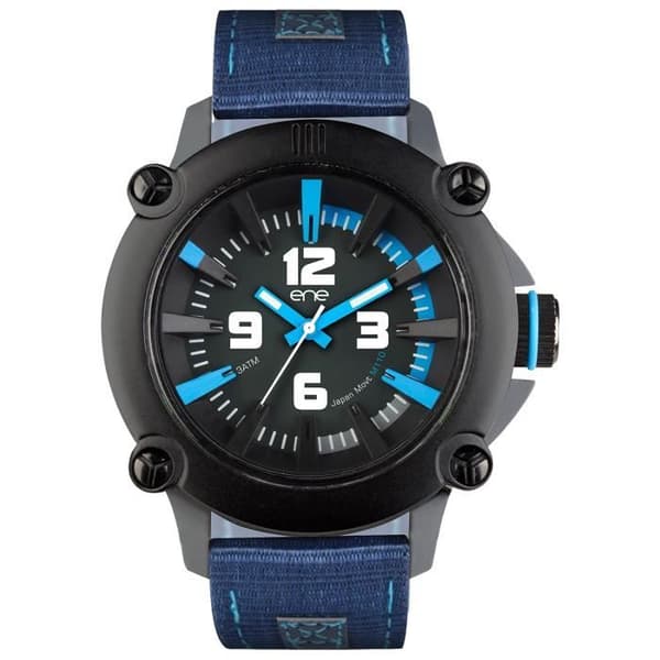 Herrklocka - Ene Montres - UE72371 - Blå nylonrem - Analog Quartz