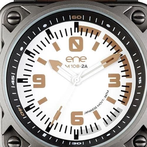 eneWatch UE72432 - Herrklocka - Ljusbrunt läderarmband - Analog kvarts