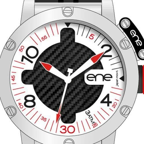 eneWatch - Herrklocka - Svart silikonband - Analog Quartz UE77857