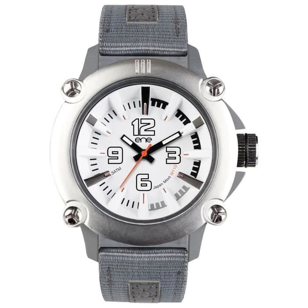 Herrklocka - Ene Montres - UE72418 - Grå nylonarmband - Analog Quartz