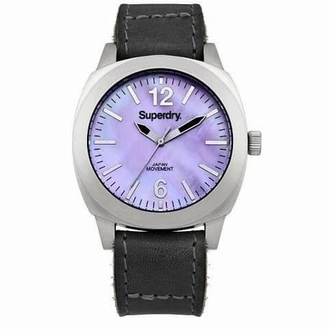 Klocka - Superdry - SYL117B - Kvarts - Analog - Lila Läder