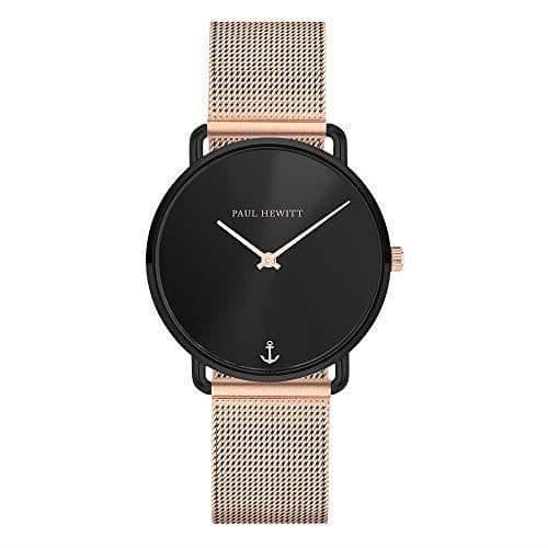 Klocka - PAUL HEWITT - Miss Ocean Black Sunray - Armbandet PH-M-B-BS-4 - Chic Stil - Analogisk