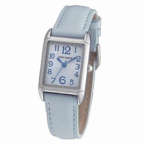 Klocka - Time Force - TF3357B03 - Kvarts - Analog - Blå Läder